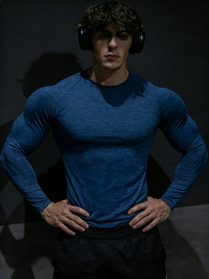 Men's Long Sleeve Compression Shirt Fitted | Gym Outfit