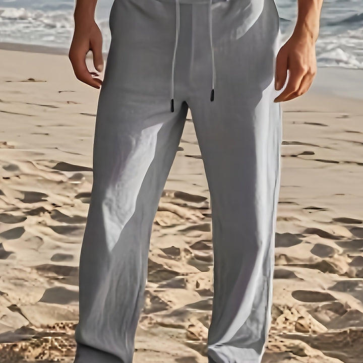 Men's Everyday Pants Straight Leg Drawstring Waist Pants | Regular Fit