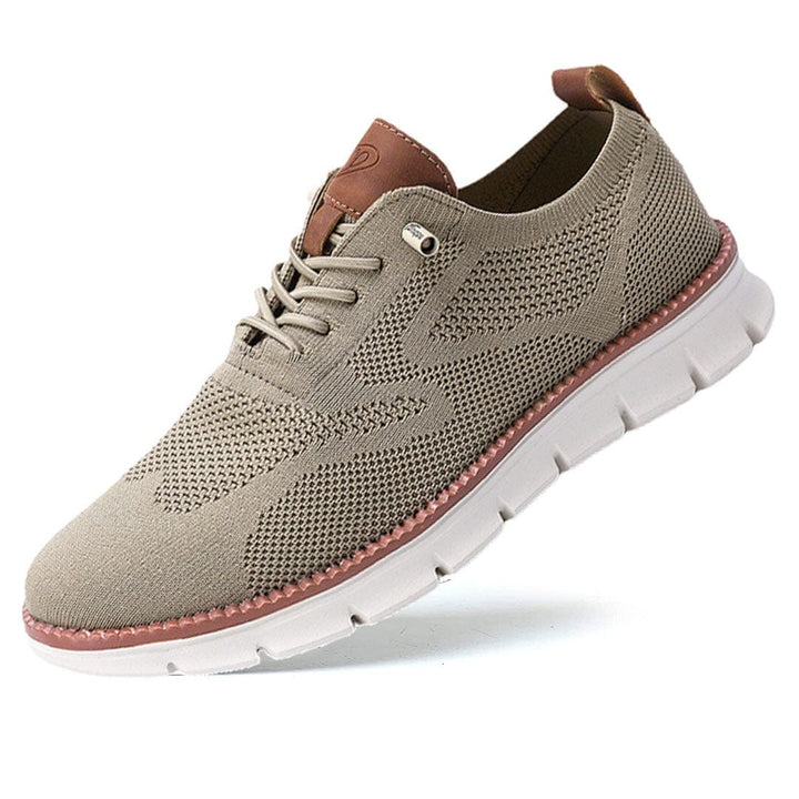 Men's Knit Sneakers Elastic Sole Lace-Up Closure | Casual Footwear