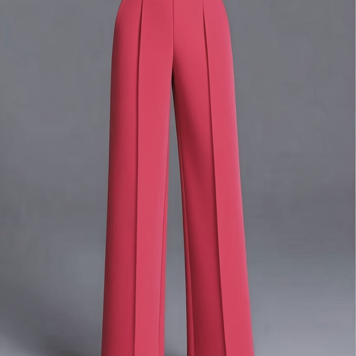 Women's High-Waisted Pants with Wide Legs | Tailored Fit