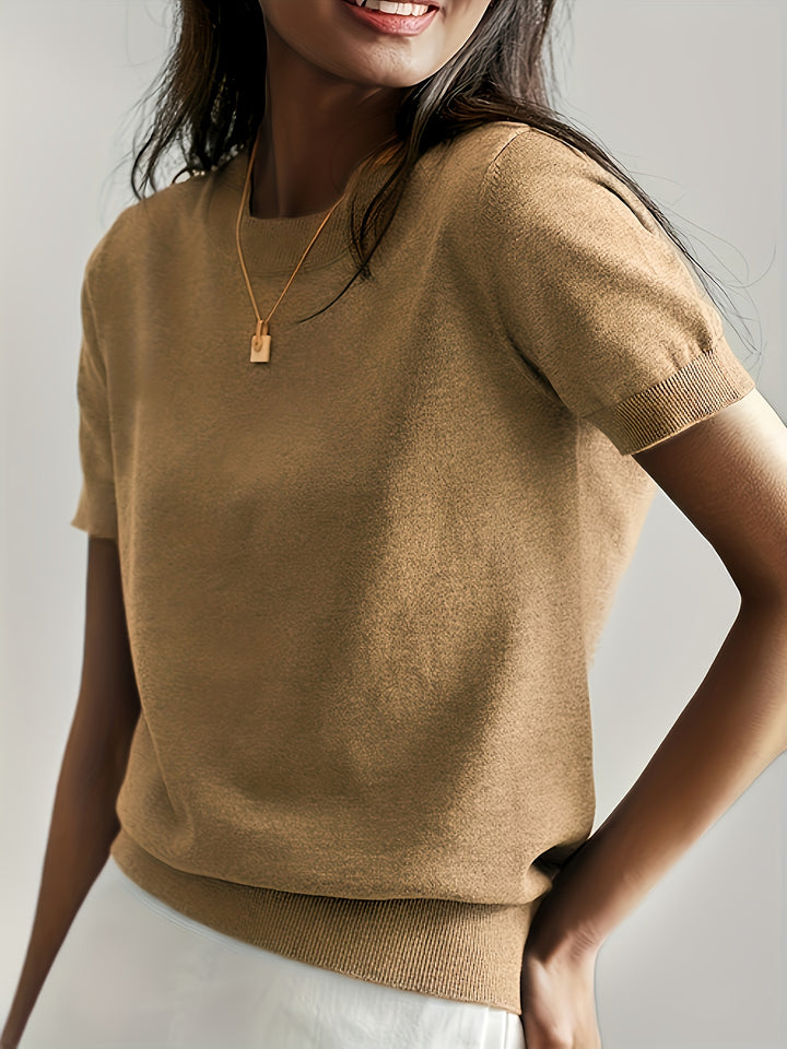 Women's Knit Top with Short Sleeves | Classic Fit