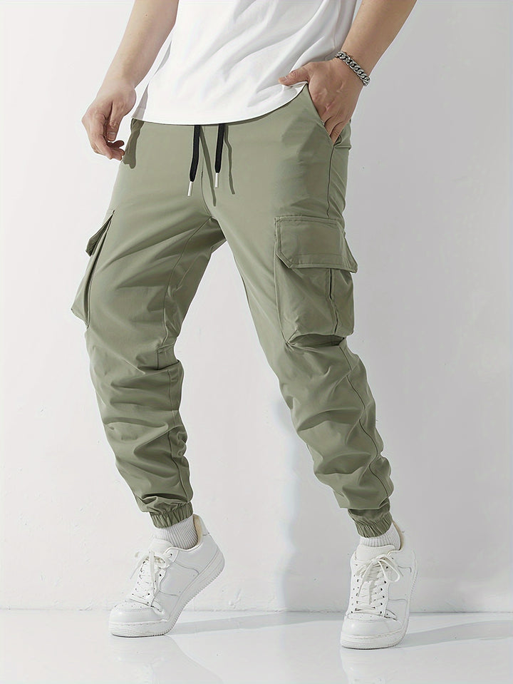 Męskie Spodnie Cargo | Joggery Regular Fit | Wielofunkcyjne Kieszenie | Casualowy Styl Streetwear