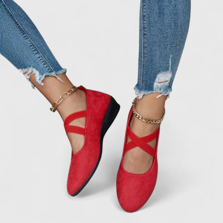 Lucienne | Women’s Mary Jane Flats with Double Straps and a Rounded Toe