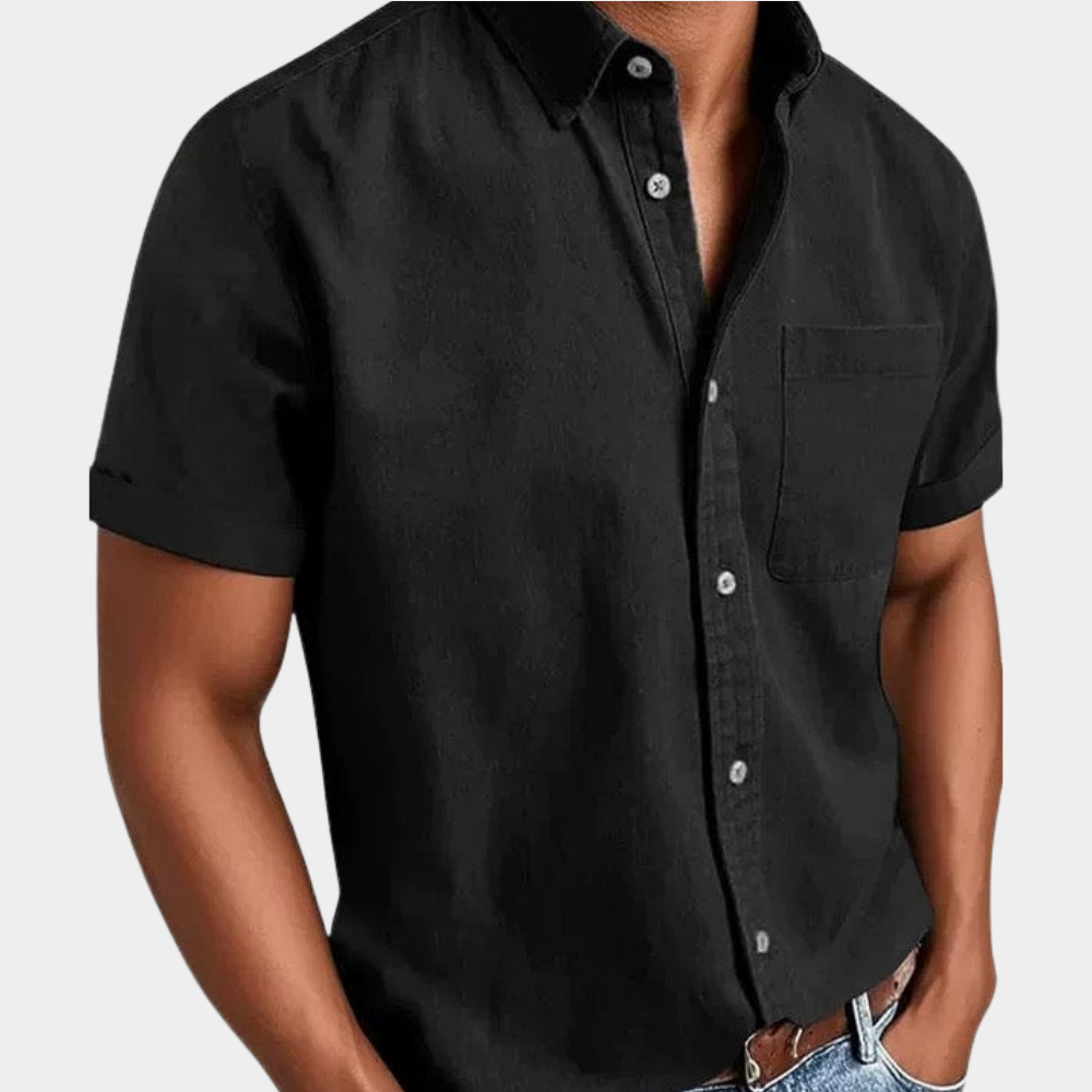 Julian | Men’s Short-Sleeve Shirt with Buttons and a Classic Collar