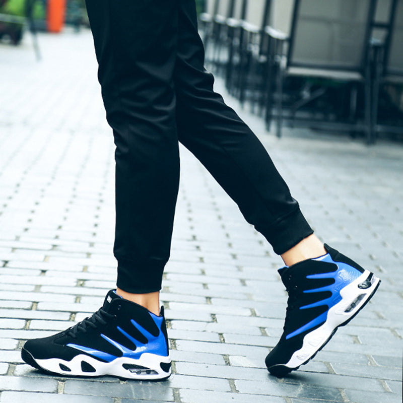 Męskie wysokie buty do koszykówki w kolorze niebieskim