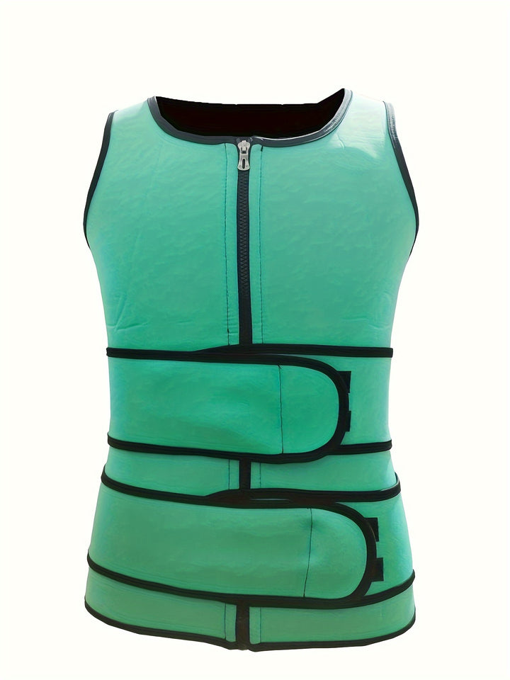 Men's Compression Vest | Skinny Fit Sleeveless | Adjustable Waist Straps | Shaping Style