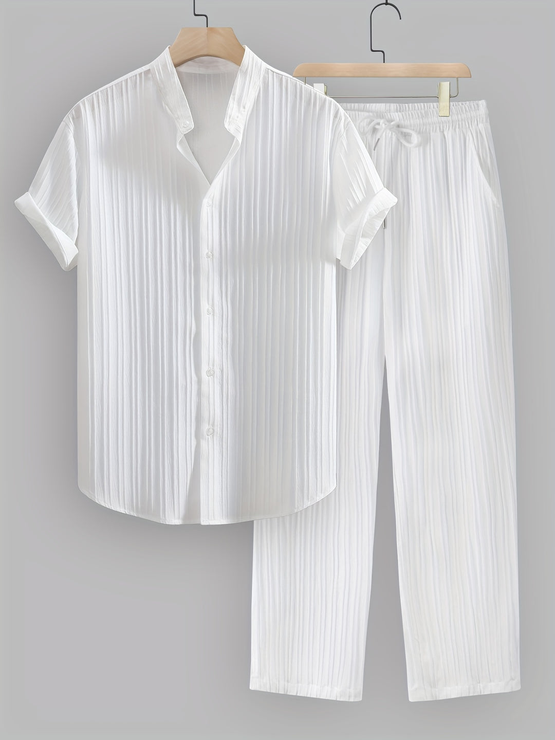 Men's Shirt and Pants Set | Regular Fit Set | Short Sleeve Shirt | Casual Summer Style