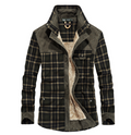Tobiasz | Men's plaid winter jacket with fleece