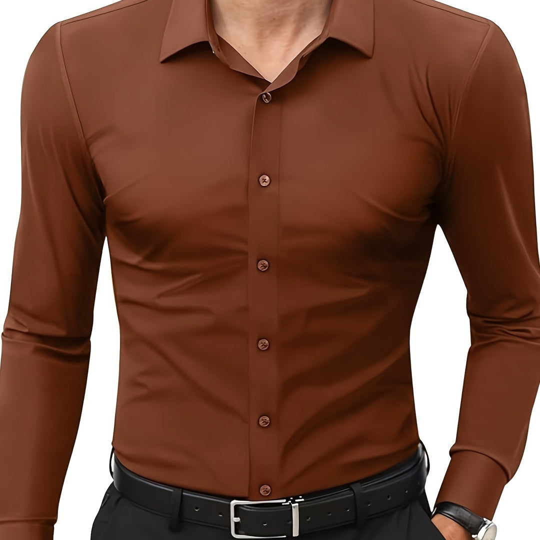 Krystian | Męska Koszula Slim Fit Zapinana na Guziki