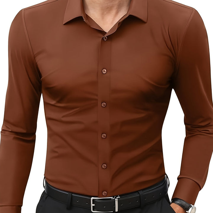 Krystian | Męska Koszula Slim Fit Zapinana na Guziki