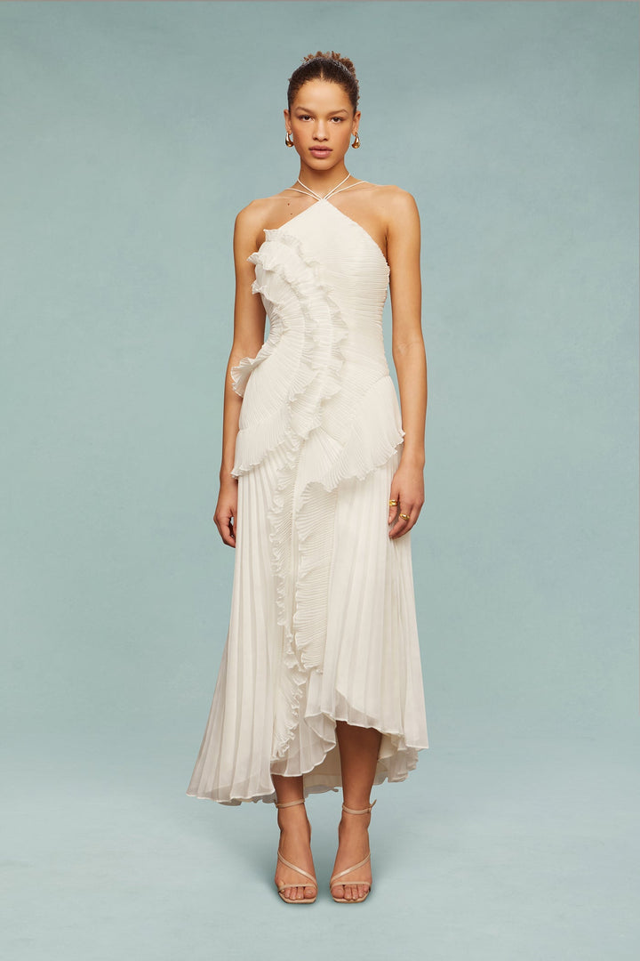Women's Halter Top Neck Tie Front Drawstring V-Neck Top | Sleeveless