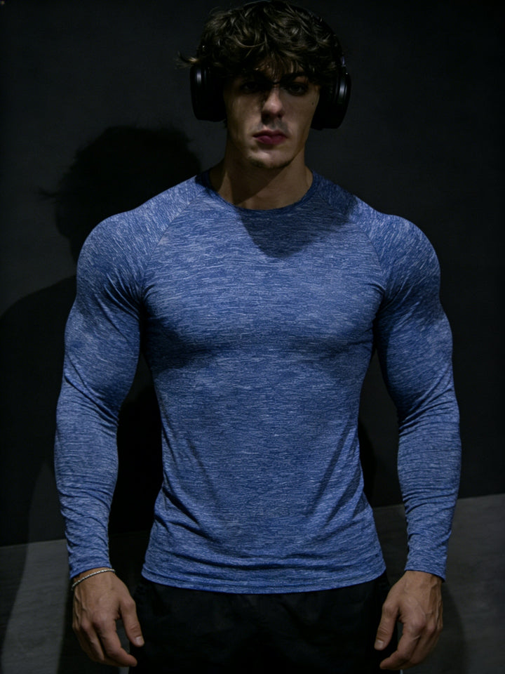 Men's Long Sleeve Compression Shirt Fitted | Gym Outfit