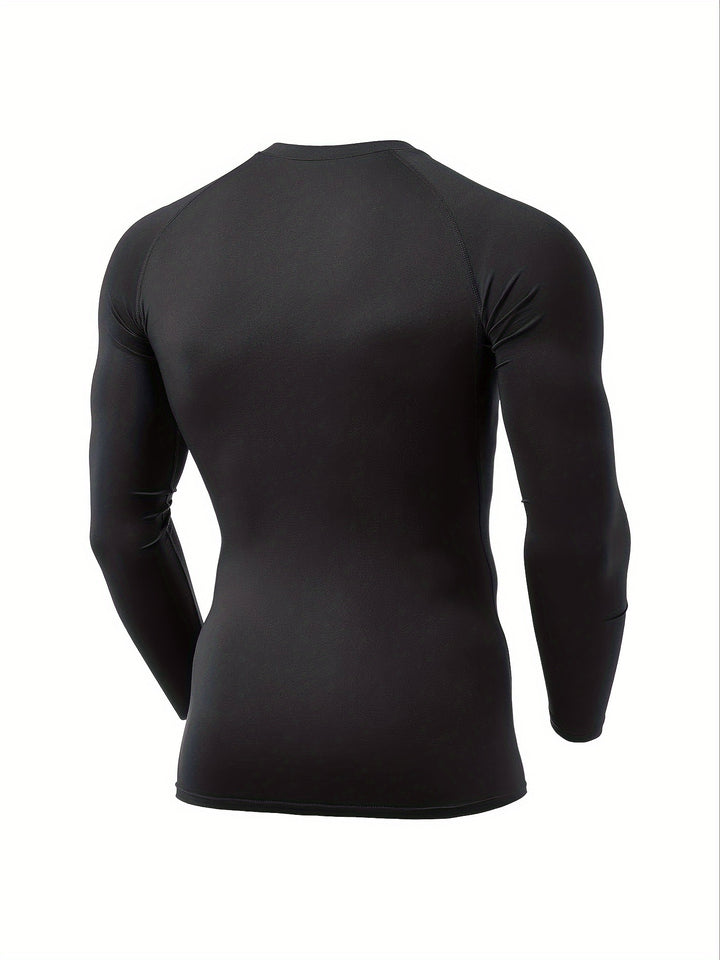 Men's Sports Fitness Workout Long Sleeve T-Shirts 3-Pack | Fitted