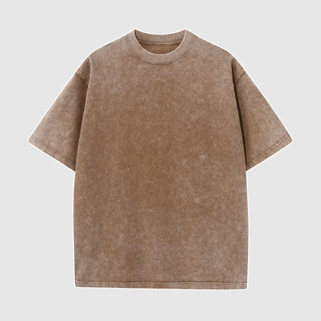 Marek | Męski T-shirt oversize z efektem sprania