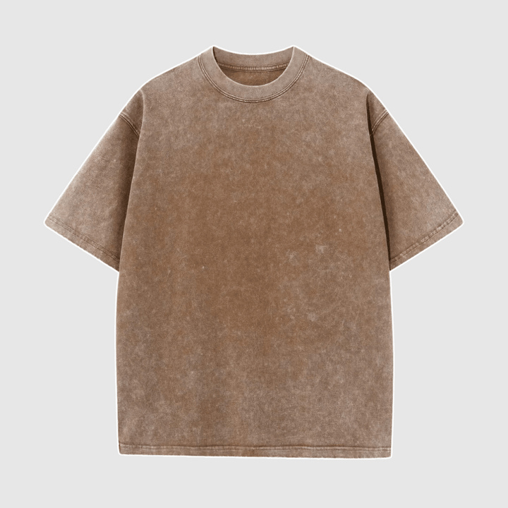 Marek | Męski T-shirt oversize z efektem sprania
