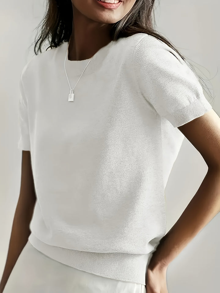 Women's Knit Top with Short Sleeves | Classic Fit