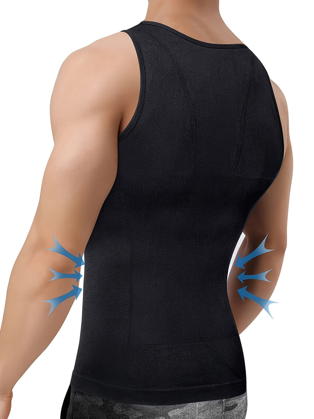 Men's Compression Shirt Shaping Abdomen Control Fitted Sleeveless Tank Top | Slim Fit