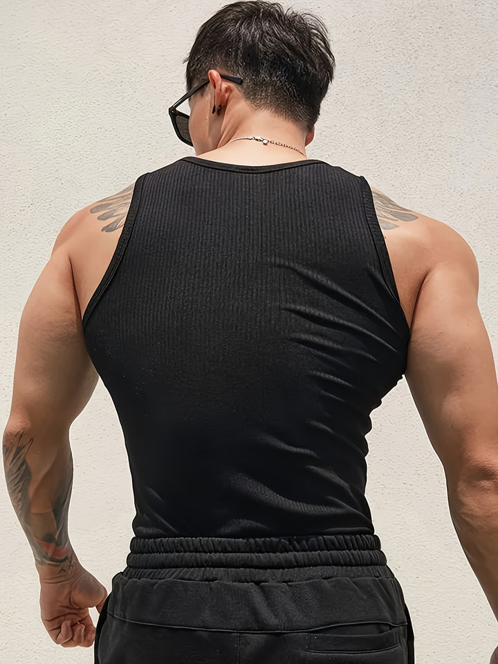 Men's Sports Tank Top | Fitted Sleeveless Shirt | Streamlined Design | Active Everyday Style