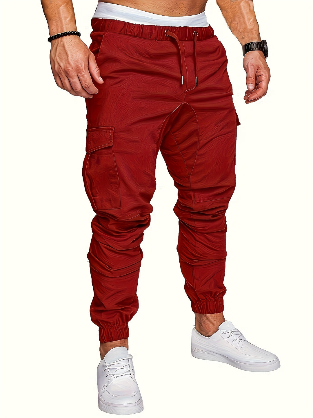Męskie Spodnie Cargo Jogger | Spodnie Regular Fit | Wielofunkcyjne Kieszenie | Styl Casual Streetwear