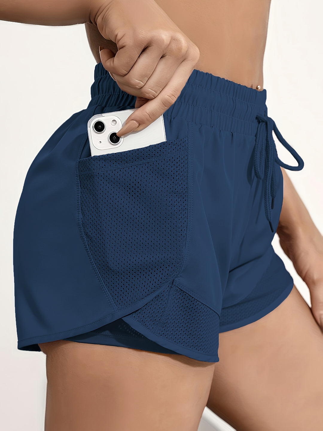 Women's Running Sports Shorts with Mesh Pocket | Athletic Fit