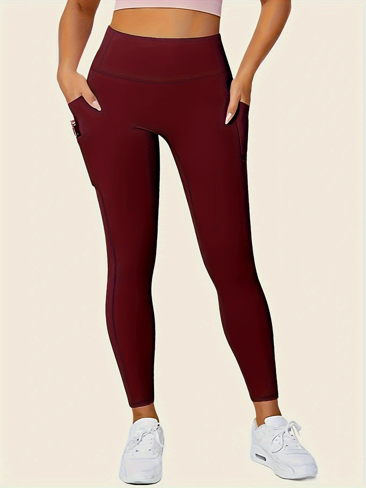 Women's High-Waisted Sports Leggings with Side Pockets | Shaping Fit