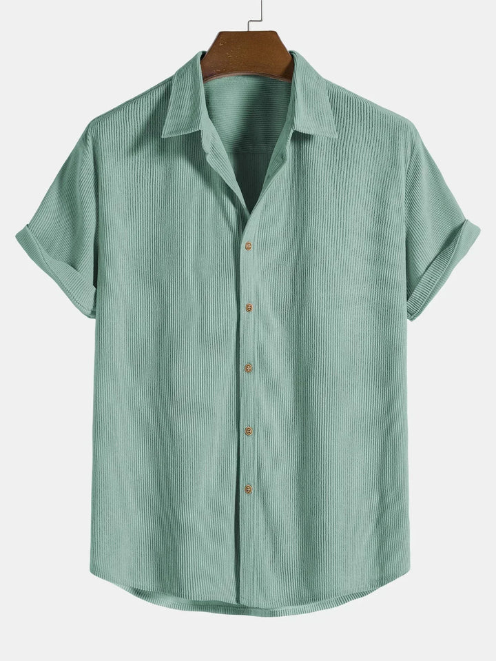 Paweł | Men's oversized shirt with short sleeves