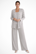 Seraphina | Women's Three-Piece Set with Wide-Leg Trousers