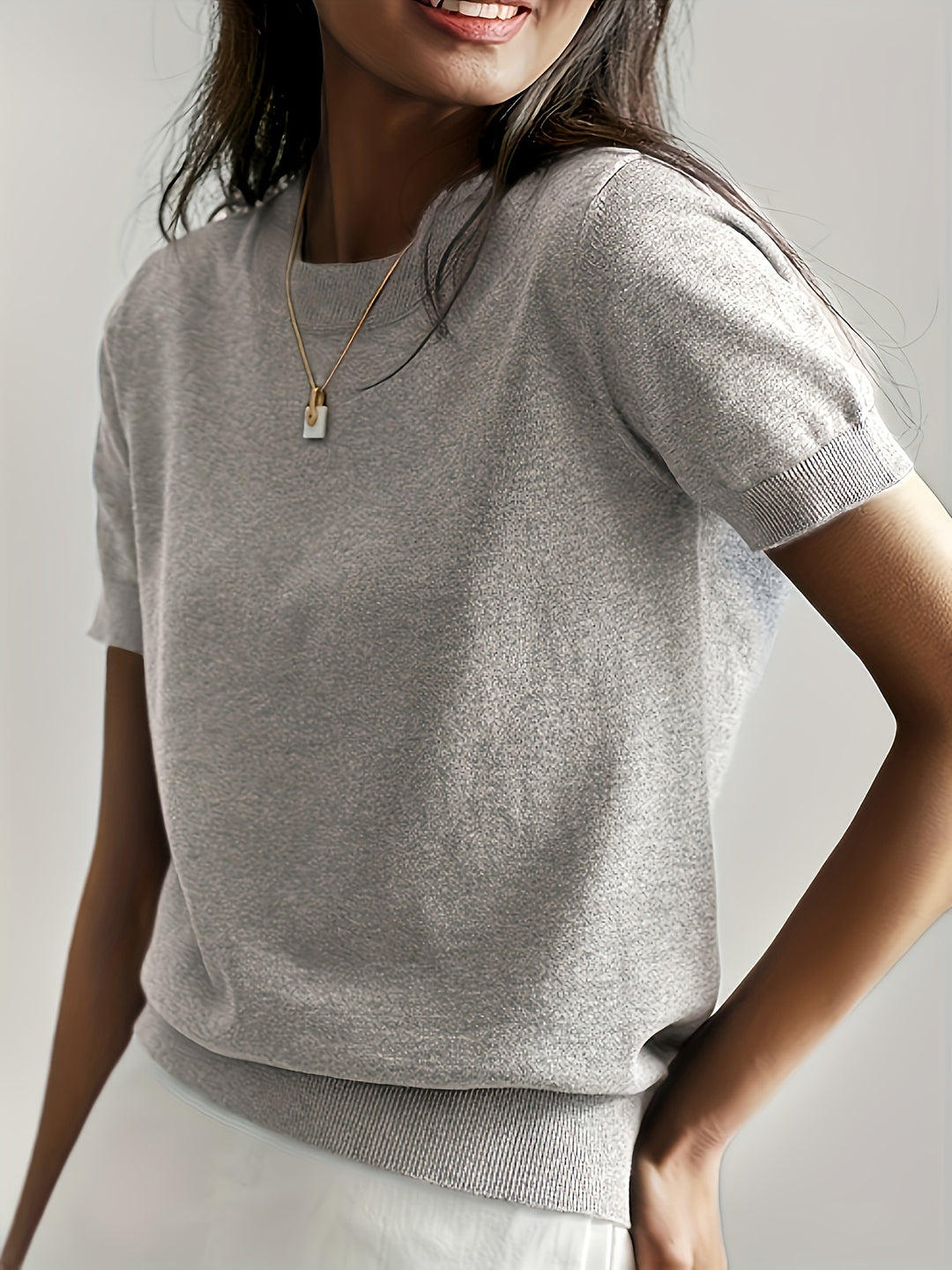 Women's Knit Top with Short Sleeves | Classic Fit