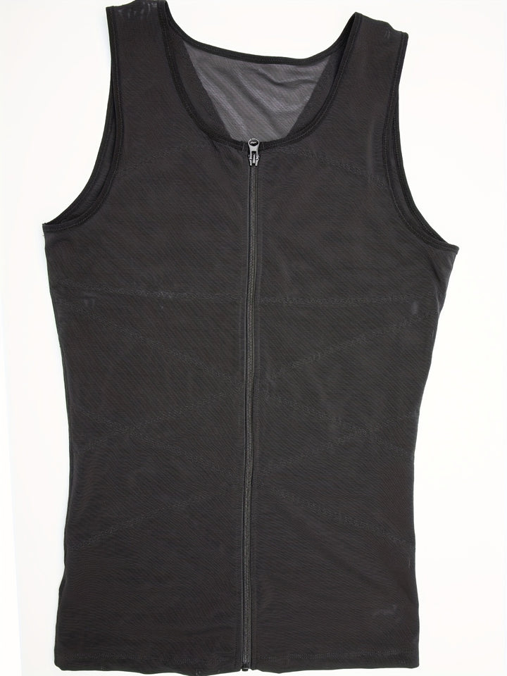 Men's Compression Shirt Shaping Abdomen Control Fitted Tank Top | Slim Fit