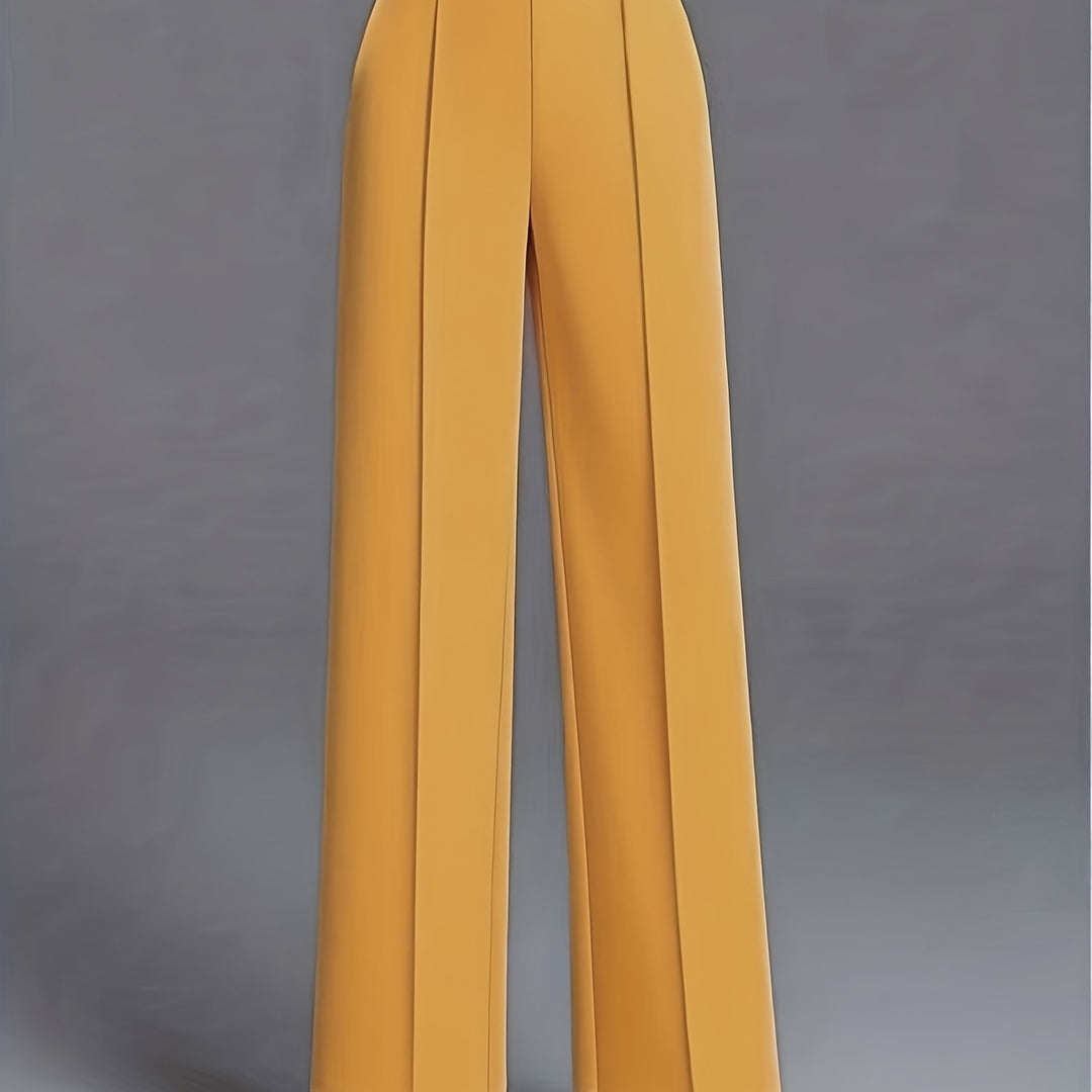Women's High-Waisted Pants with Wide Legs | Tailored Fit