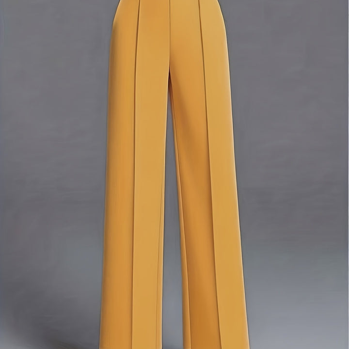 Women's High-Waisted Pants with Wide Legs | Tailored Fit