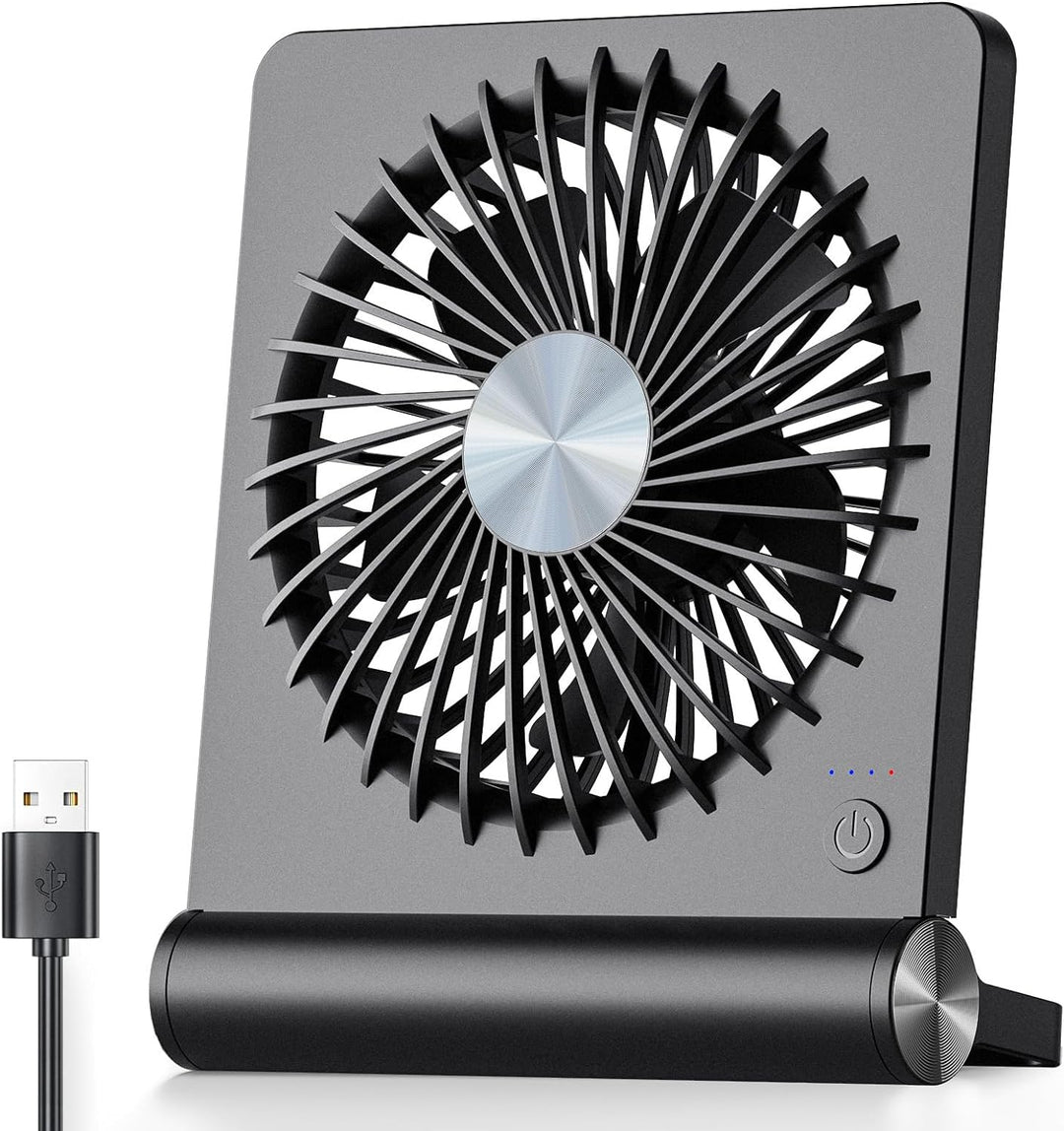 Portable USB Fan | Desk Airflow with Adjustment | Quiet Operation | For Home and Office