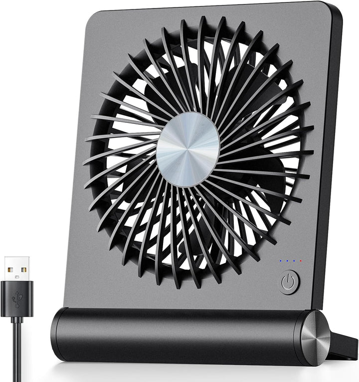 Portable USB Fan | Desk Airflow with Adjustment | Quiet Operation | For Home and Office