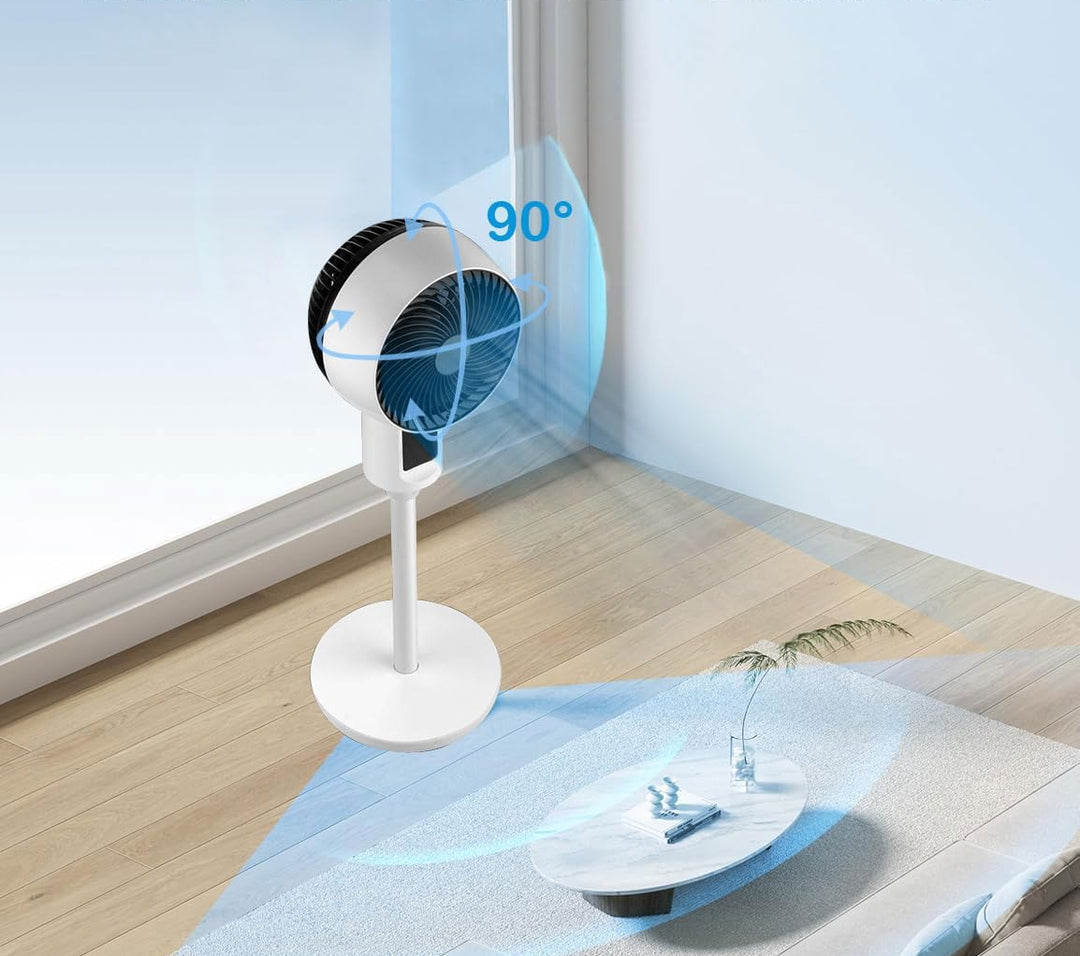 Adjustable Standing Fan with 3D Oscillation