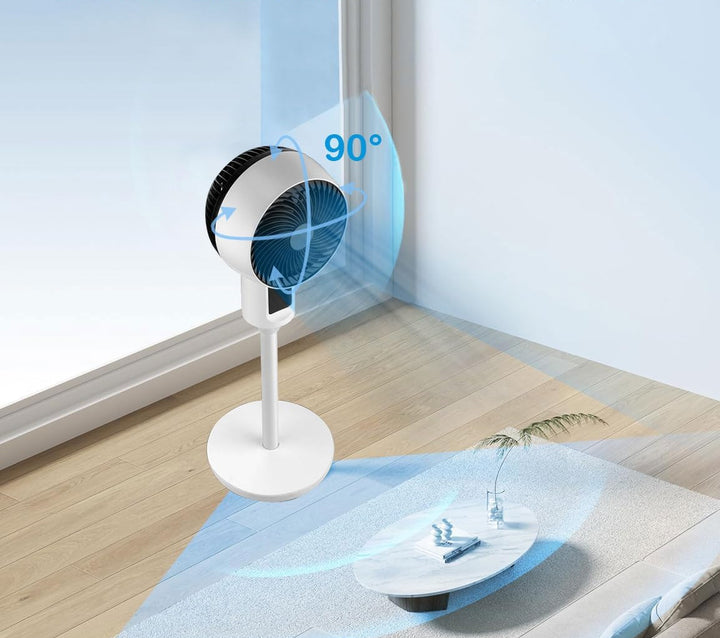 Adjustable Standing Fan with 3D Oscillation
