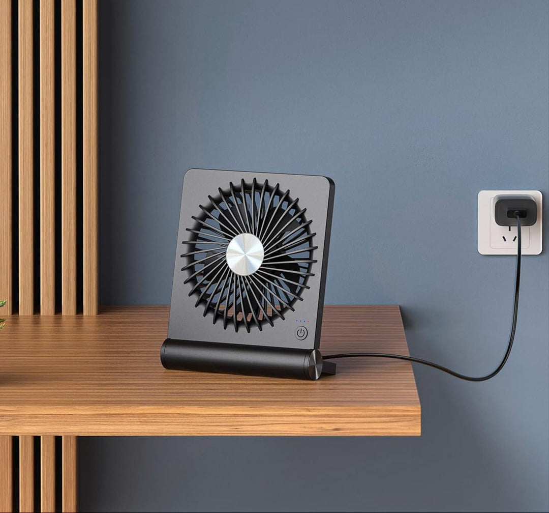 Portable USB Fan | Desk Airflow with Adjustment | Quiet Operation | For Home and Office