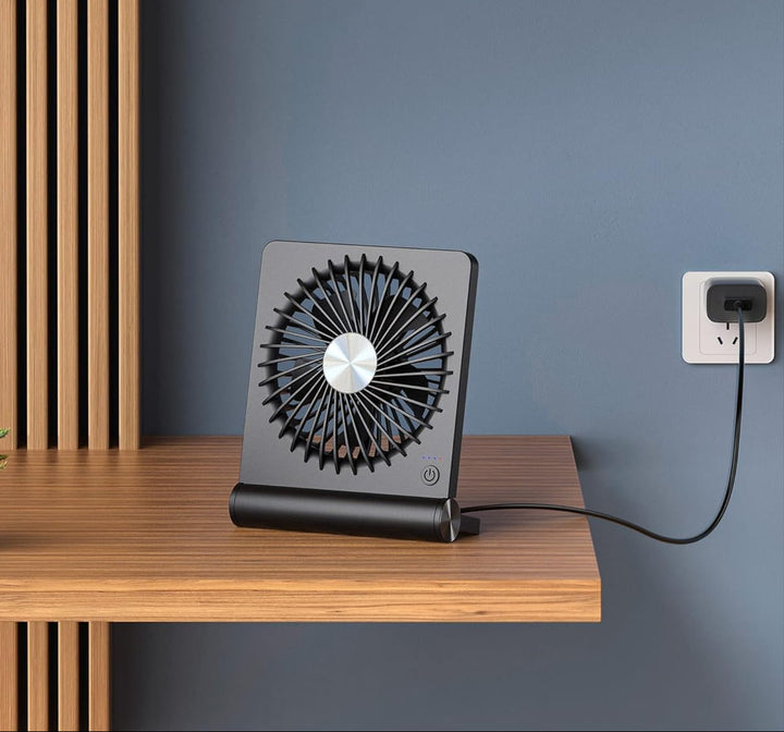 Portable USB Fan | Desk Airflow with Adjustment | Quiet Operation | For Home and Office