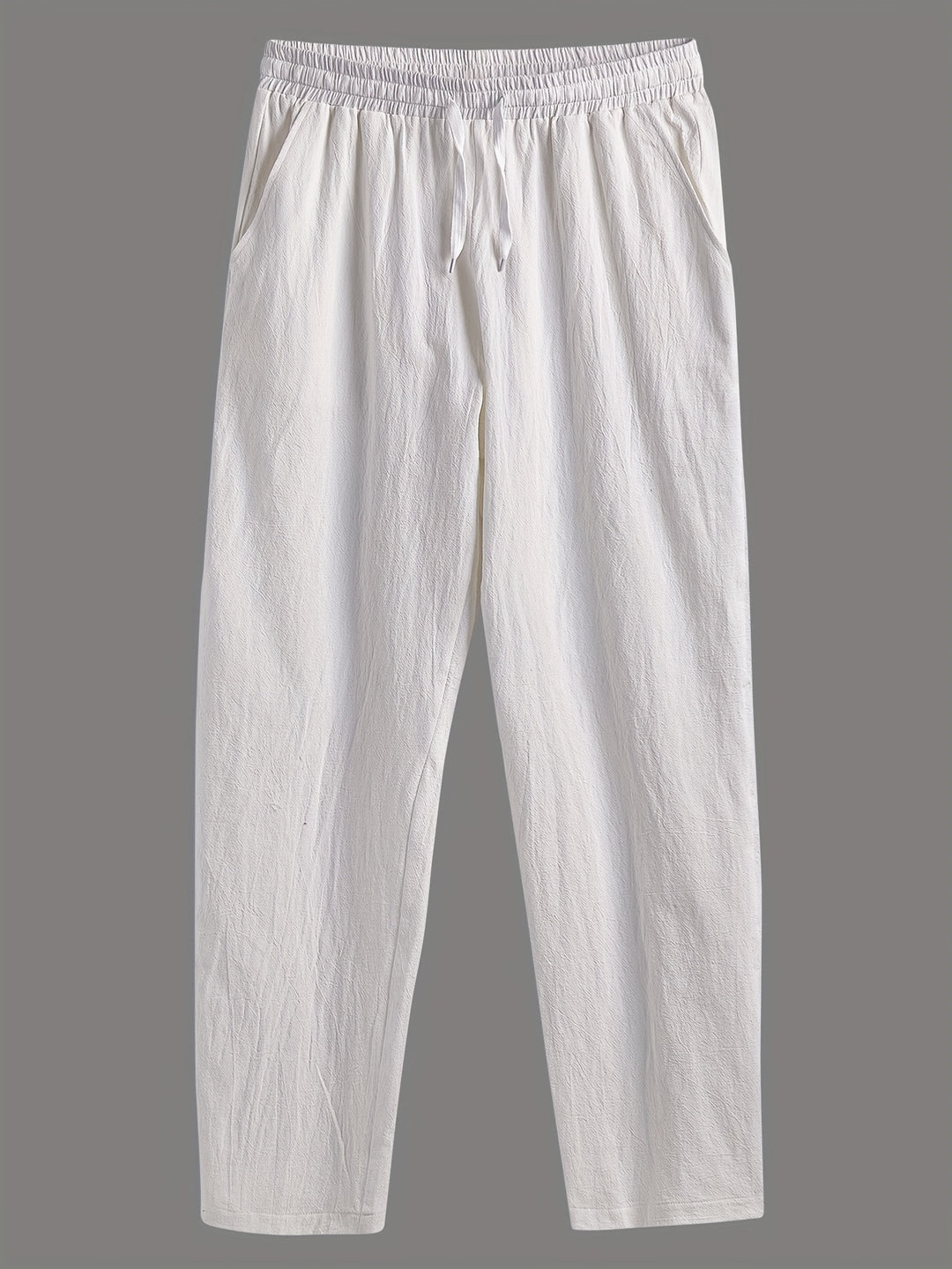 Women's High-Waisted Straight-Leg Pants with Drawstring | Loose Fit
