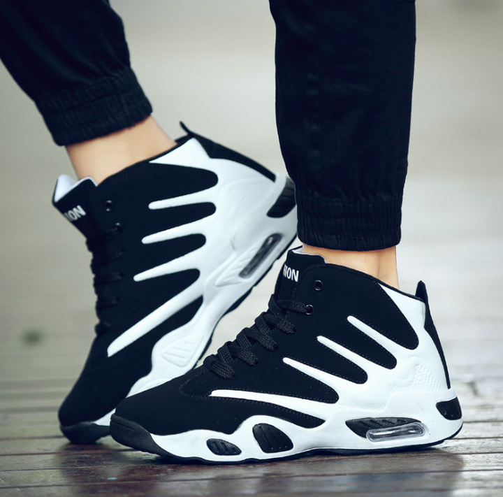 Męskie wysokie buty do koszykówki w kolorze niebieskim