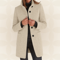 Michalina | Coat with a high collar and straight cut