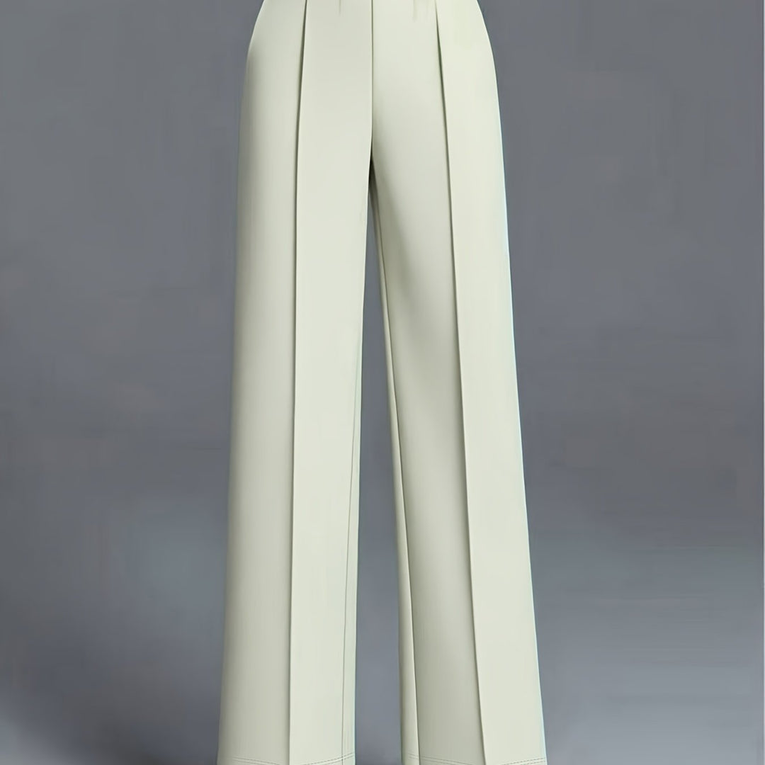 Women's High-Waisted Pants with Wide Legs | Tailored Fit