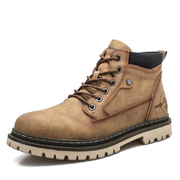 Wysokie skórzane buty męskie casual w kilku kolorach