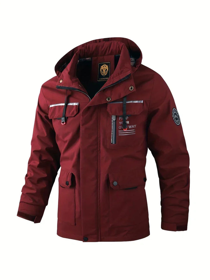 Dorian | Men’s Regular-Fit Winter Jacket with Hood, Zipper, and Utility Pockets