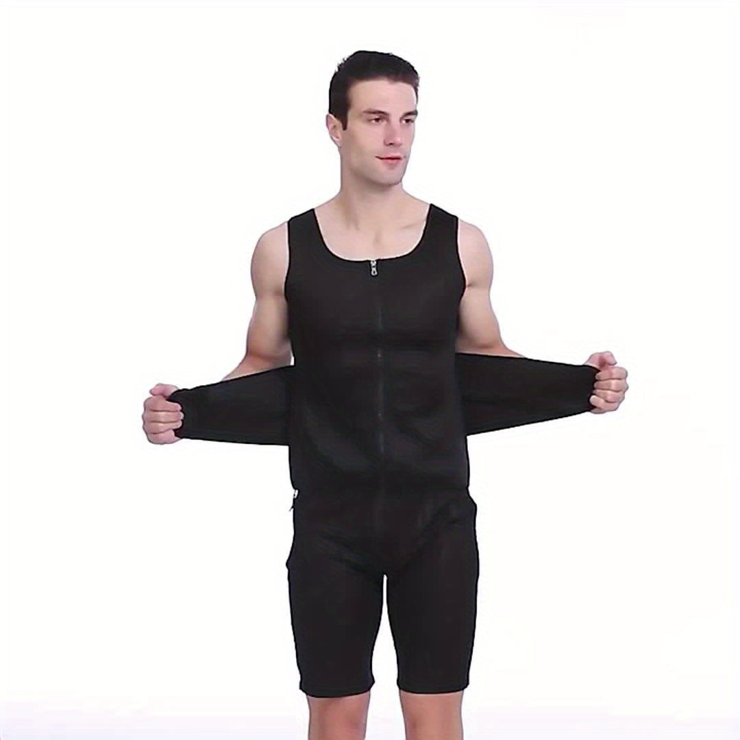 Men's Compression Vest | Skinny Fit Sleeveless | Adjustable Waist Straps | Shaping Style