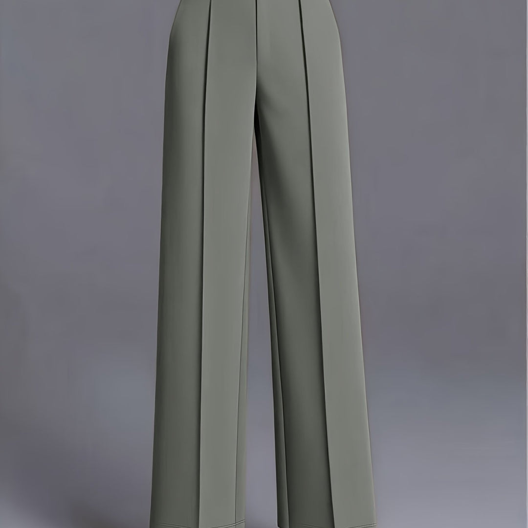 Women's High-Waisted Pants with Wide Legs | Tailored Fit