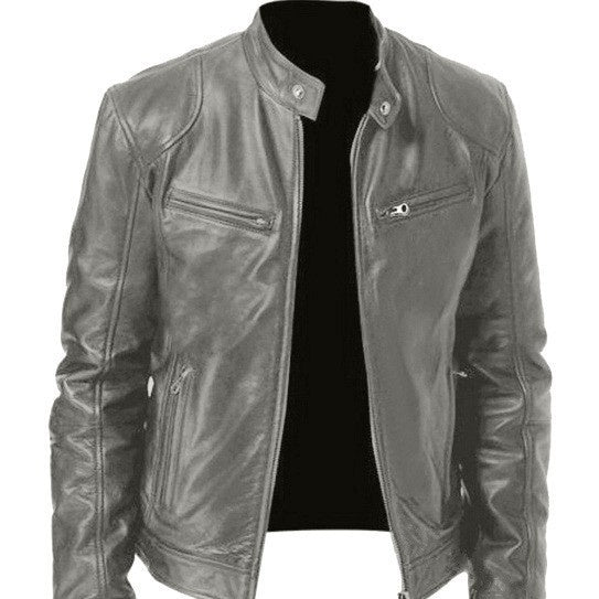 Męska kurtka skórzana slim fit w kilku kolorach