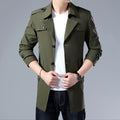 Konstanty | Men's slim-fit single-breasted buttoned trench coat