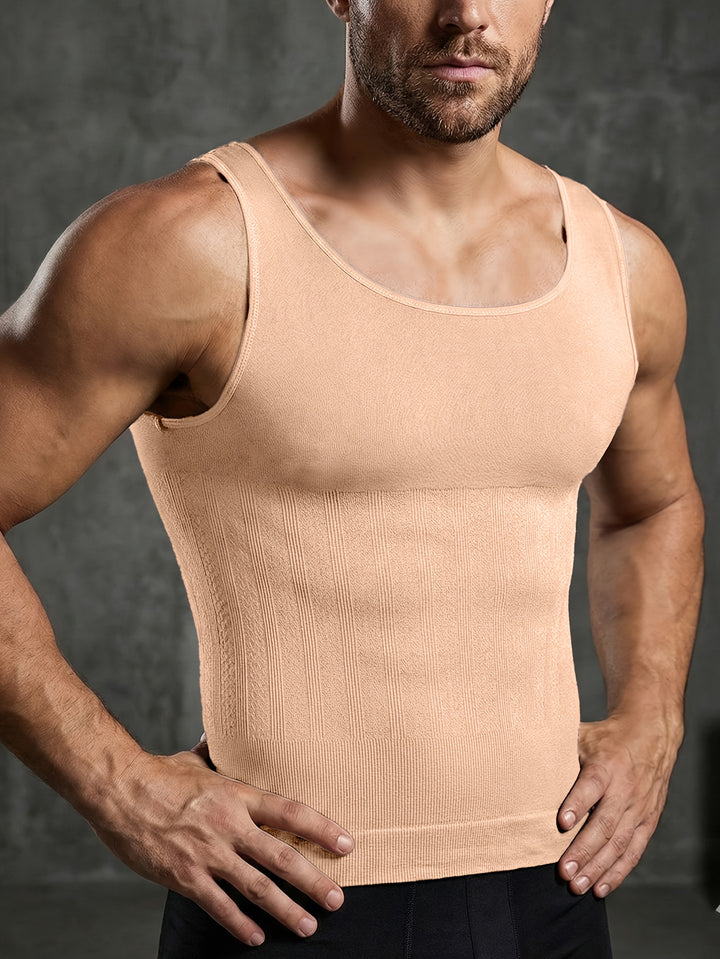 Men's Shaping Compression Waist Control Seamless Tank Top | Fitted