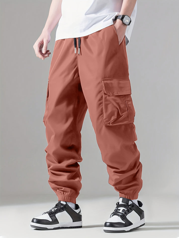 Męskie Spodnie Cargo | Joggery Regular Fit | Wielofunkcyjne Kieszenie | Casualowy Styl Streetwear