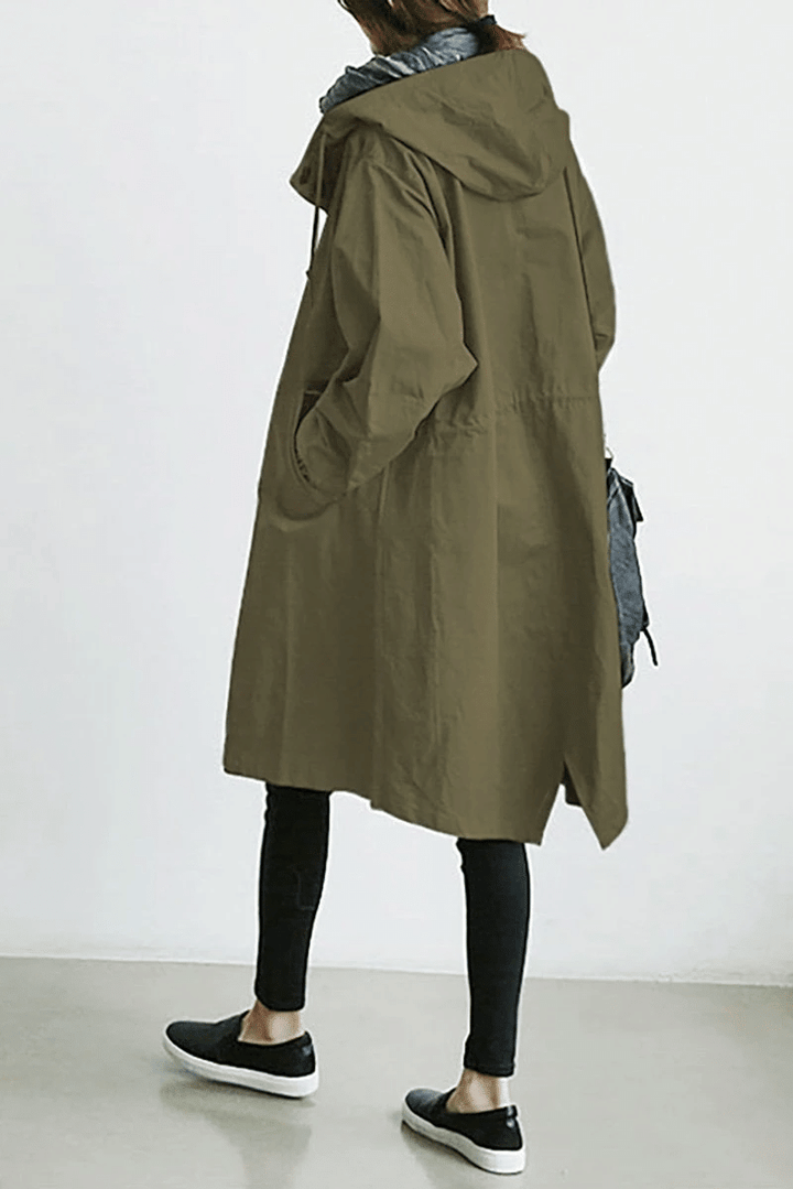 Joanna | Women's long windbreaker jacket with hood